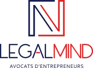Logo rouge et bleu de l'entreprise LEGAL MIND avocats